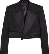 Dolce&Gabbana Wool Blend Crop Tuxedo Jacket