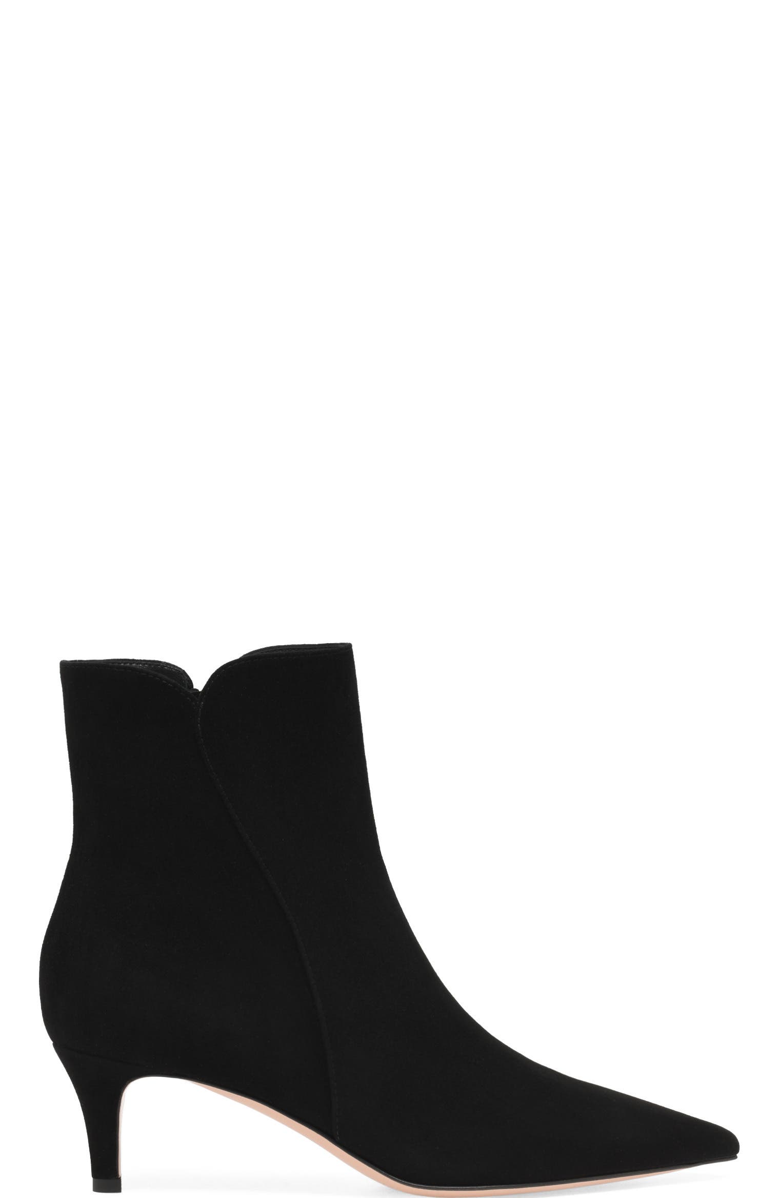 Gianvito Rossi Levy 55 Booties, Main, color, Black Suede