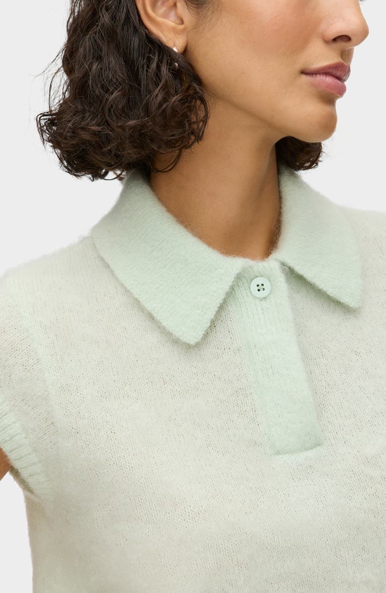 ALIGNE Lexi Polo Sweater, Alternate, color, Mint