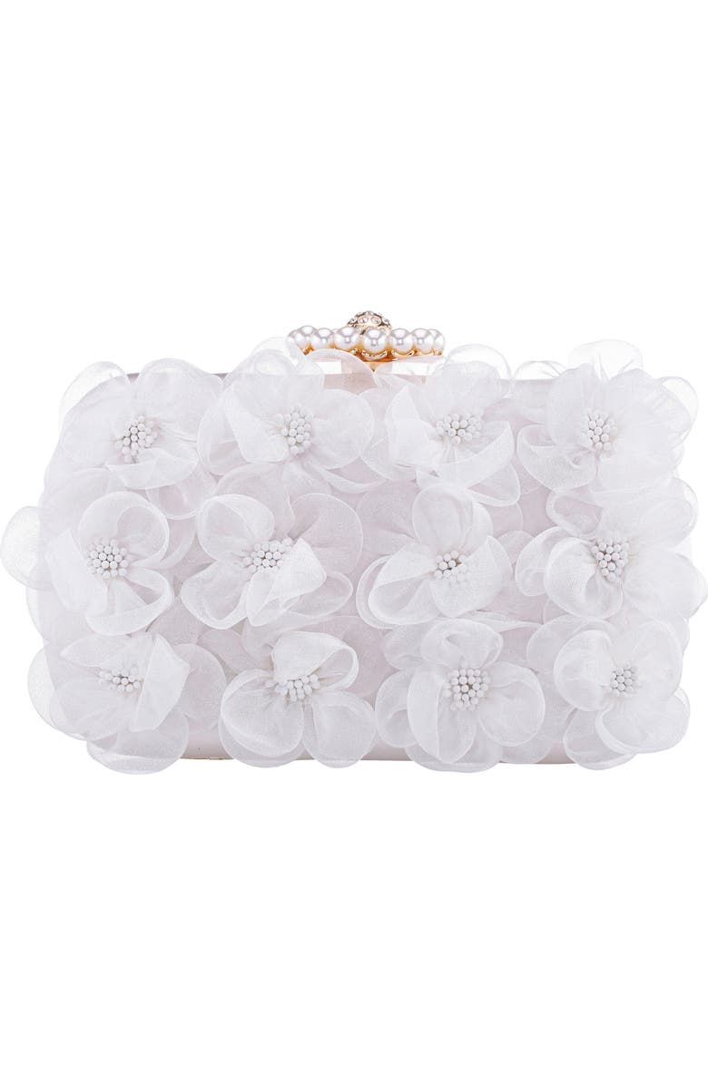 Nina Serenity Clutch, Main, color, White