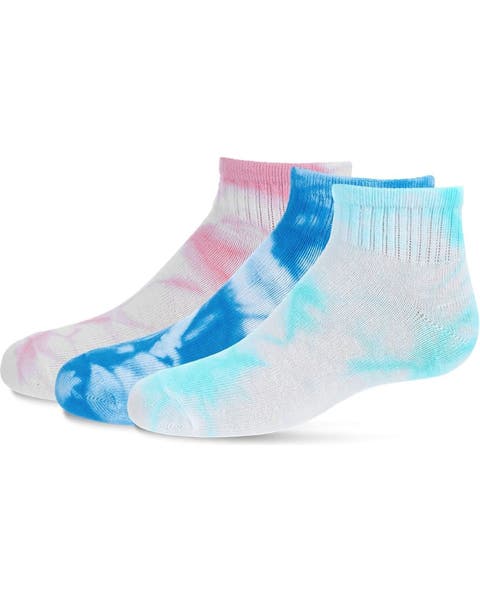 Tie Dye Mid-Cut Socks 3-Pack (Little Kid & Big Kid)