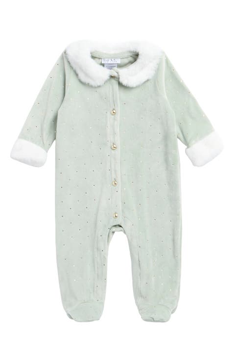 Shine Faux Fur Footie (Baby)