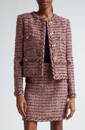 St. John Collection Metallic Eyelash Tweed Jacket | Nordstrom St. John Collection Metallic Eyelash Tweed Jacket | Nordstrom