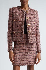 ST. JOHN Metallic Eyelash Tweed Jacket