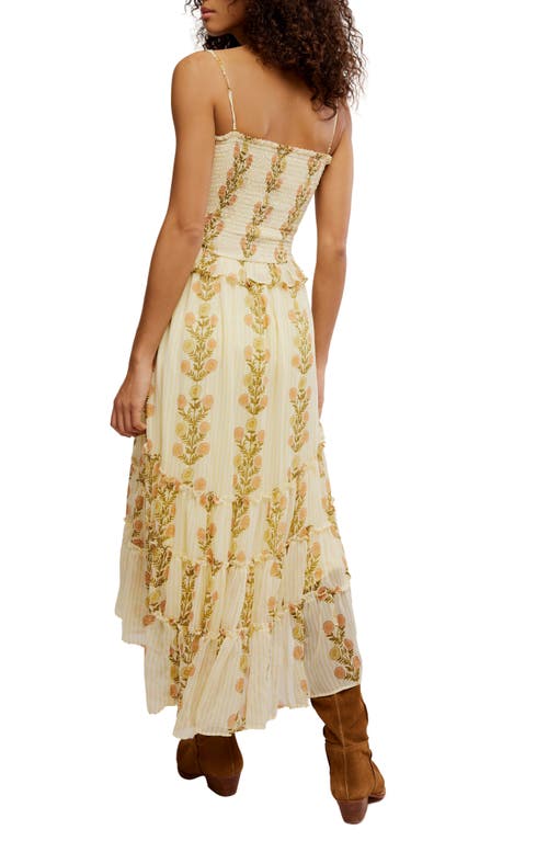 Free People Alejandra Smocked Bodice Tiered Sundress In Yellow