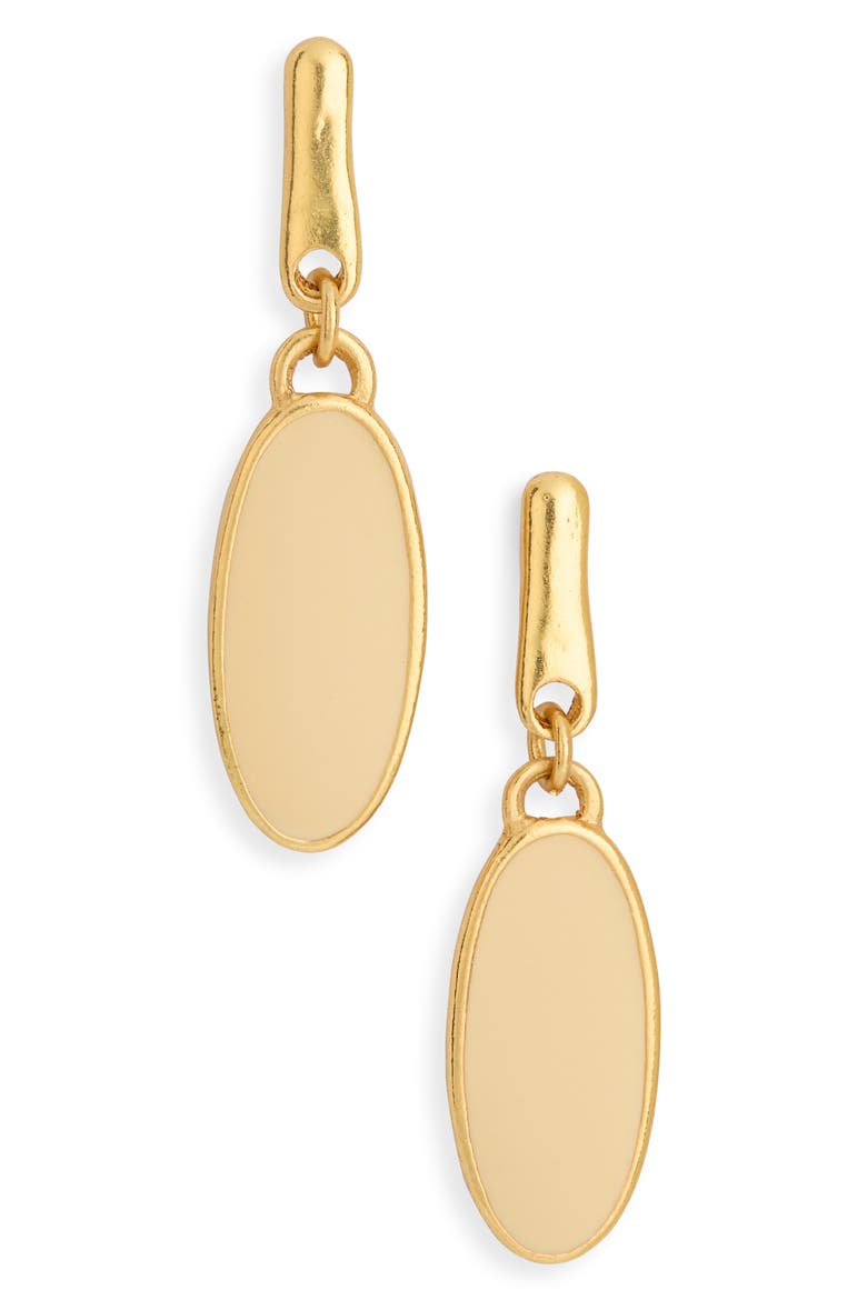 Enamel Drop Earrings, Main, color, GOLD