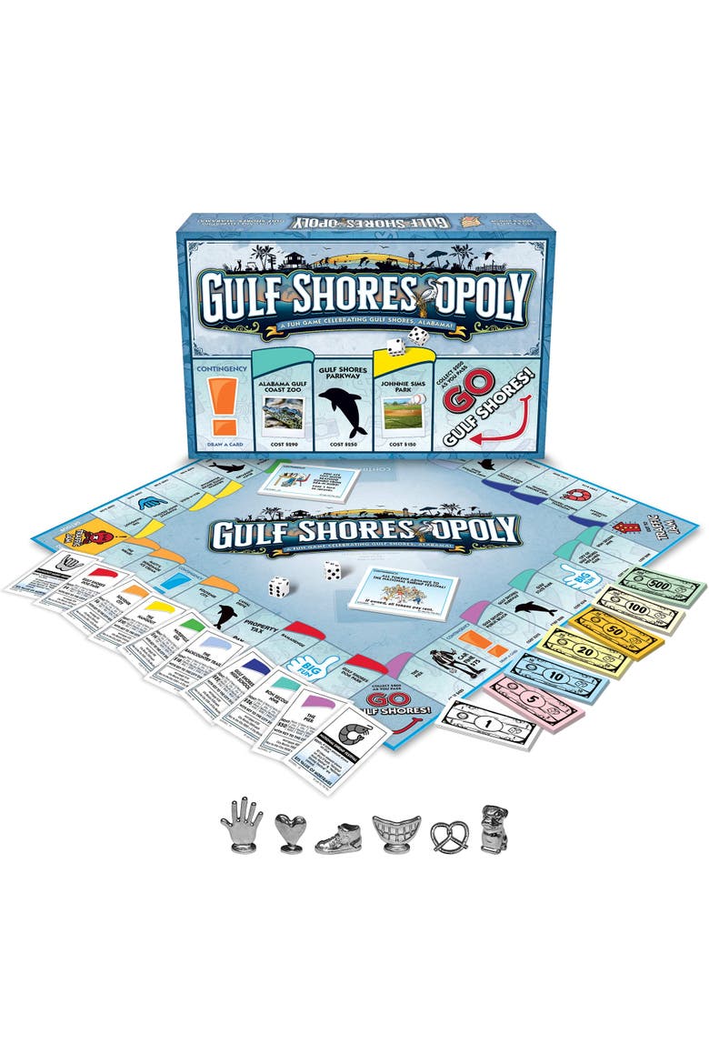 Gulf Shores Opoly Board Game, Alternate, color, Multicolored