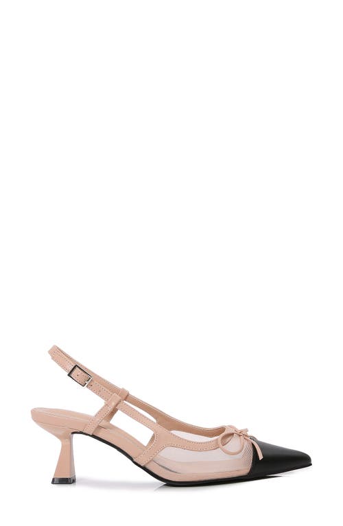 Shop Berness Tatiana Slingback Pump In Beige Mesh