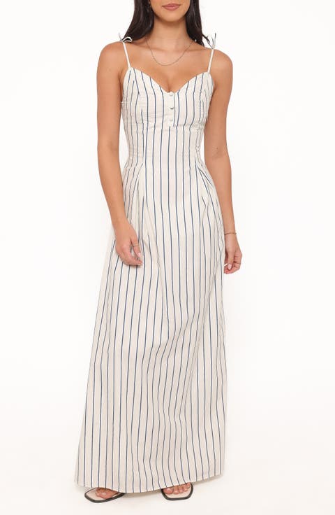 Jordin Striped Cotton Maxi Dress