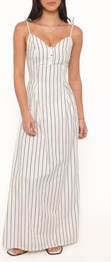 Petal & Pup Jordin Striped Cotton Maxi Dress