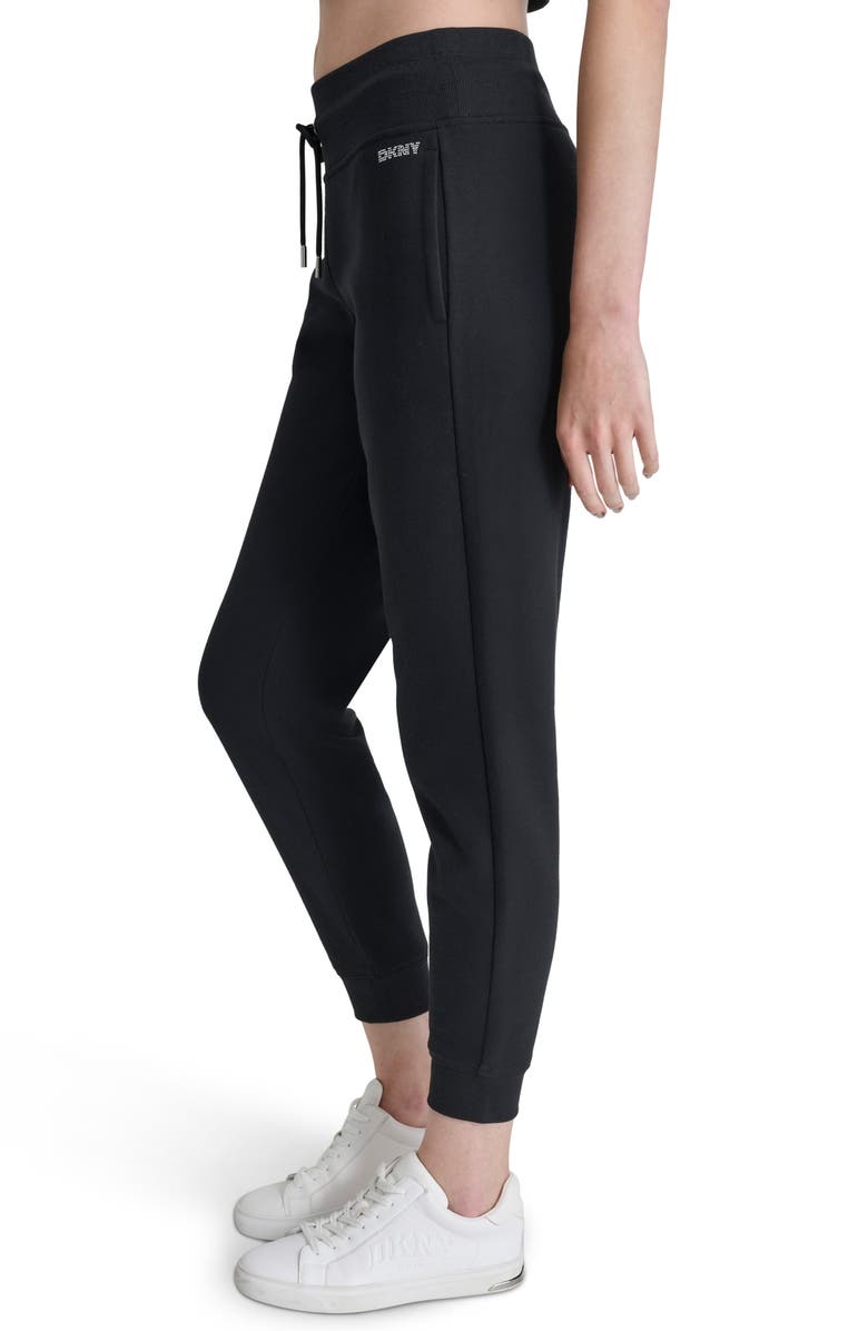 DKNY Rhinestone Logo Joggers, Alternate, color,