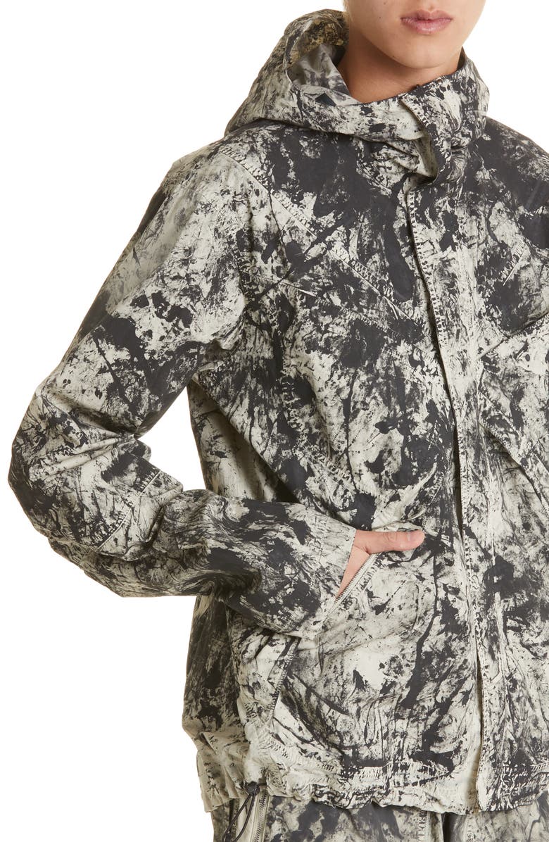 RANRA Aska Acid Wash Hooded Cotton Jacket, Alternate, color, 