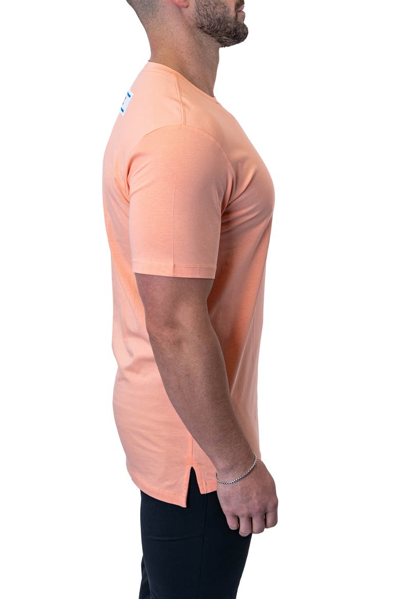 Baron Peachpink Logo Patch Stretch Cotton T-Shirt, Alternate, color, PINK