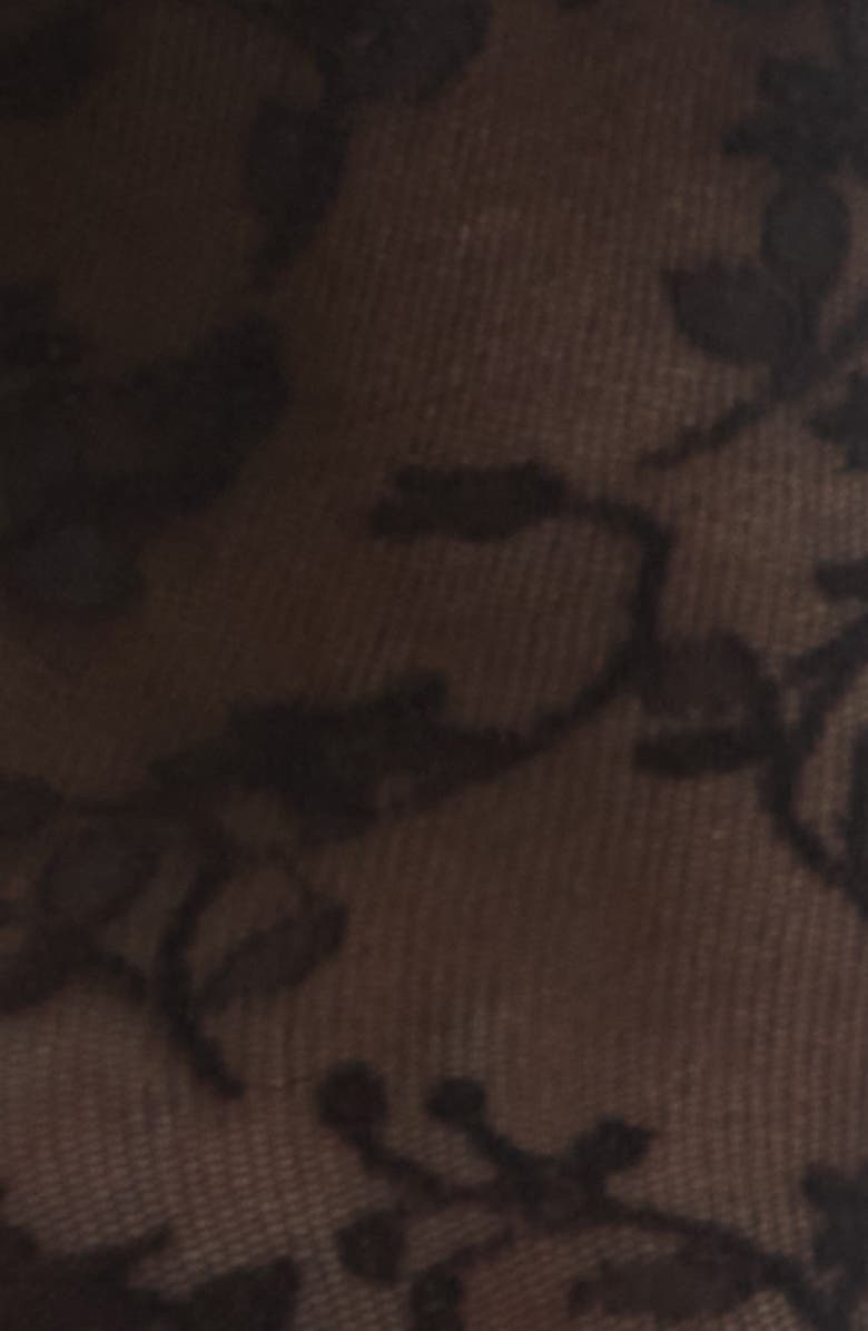 Nordstrom Sheer Lace Ankle Socks, Alternate, color, Black