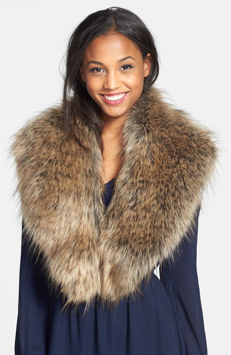 BP. Oversized Faux Fur Collar, Main, color, 
