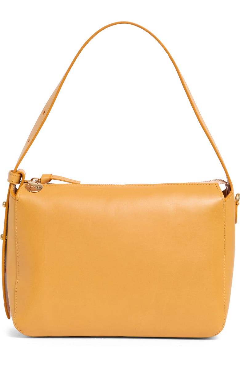 Clare V. Fleurine Leather Shoulder Bag, Main, color, Butterscotch - Naturelle