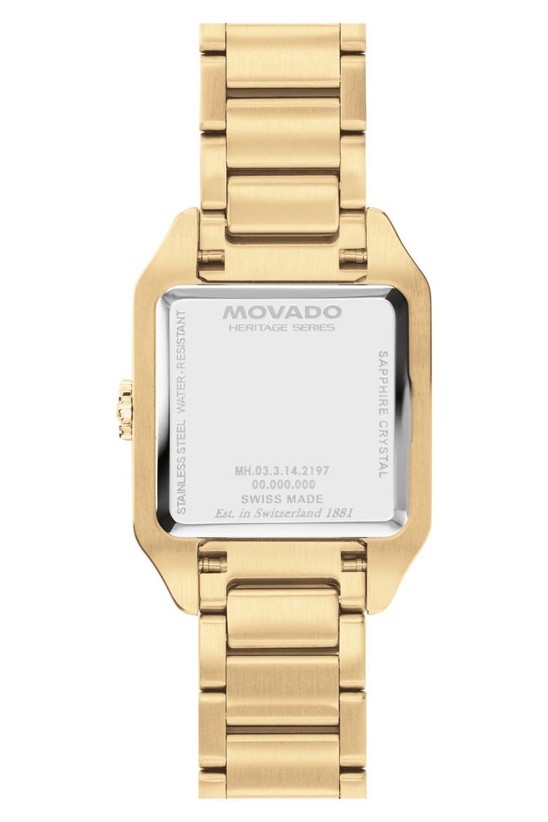 The Heritage 1917 Lab Grown Diamond Bezel Bracelet Watch, 25mm x 34mm, Alternate, color, SILVER
