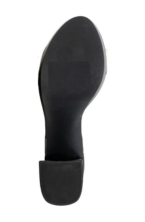 Chase & Chloe Chase And Chloe Hela Platform Sandal In Clear Black