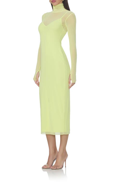 AFRM AFRM SHAILENE TURTLENECK LONG SLEEVE MESH DRESS 