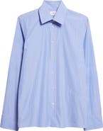 Saint Laurent Stripe Cotton Poplin Button-Up Shirt