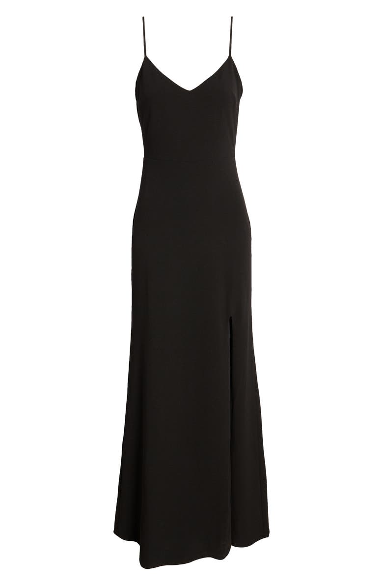 WAYF The Abigal Cowl Back Side Slit Gown, Alternate, color, 