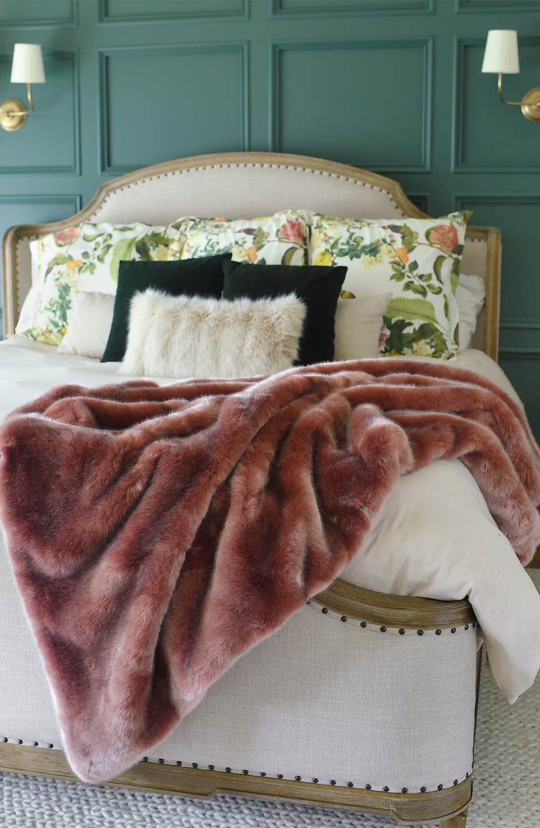 DONNA SALYERS FABULOUS FURS Couture Collection Throw Blanket, Alternate, color, 