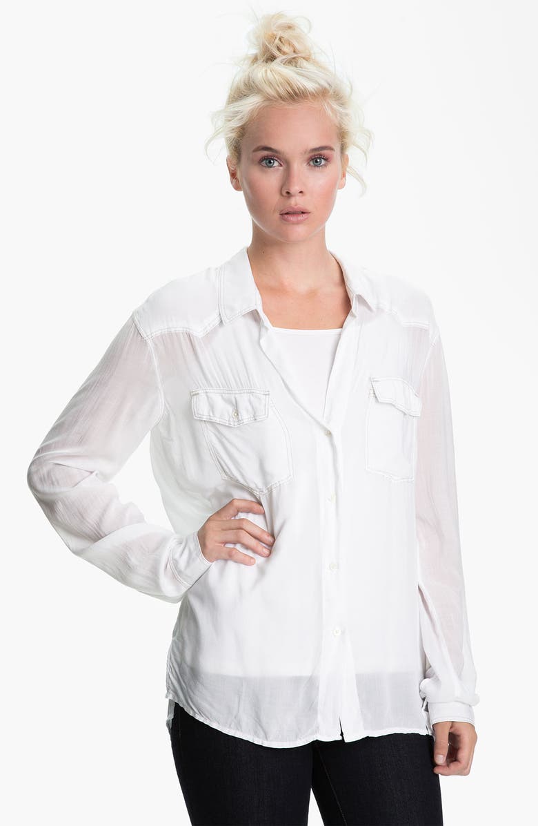 James Perse Slouchy Western Shirt, Main, color, 
