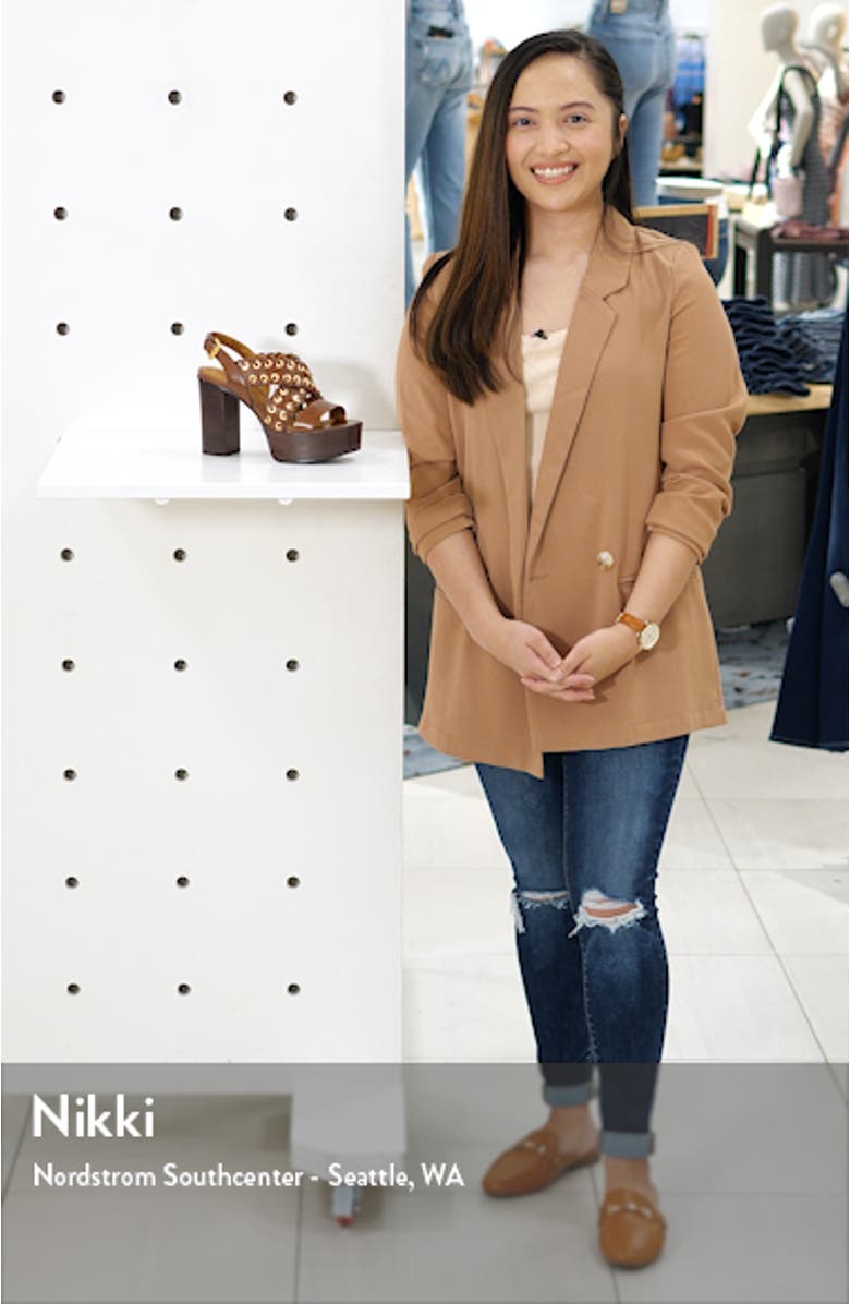 Helen Whipstitch Platform Slingback Sandal, sales video thumbnail