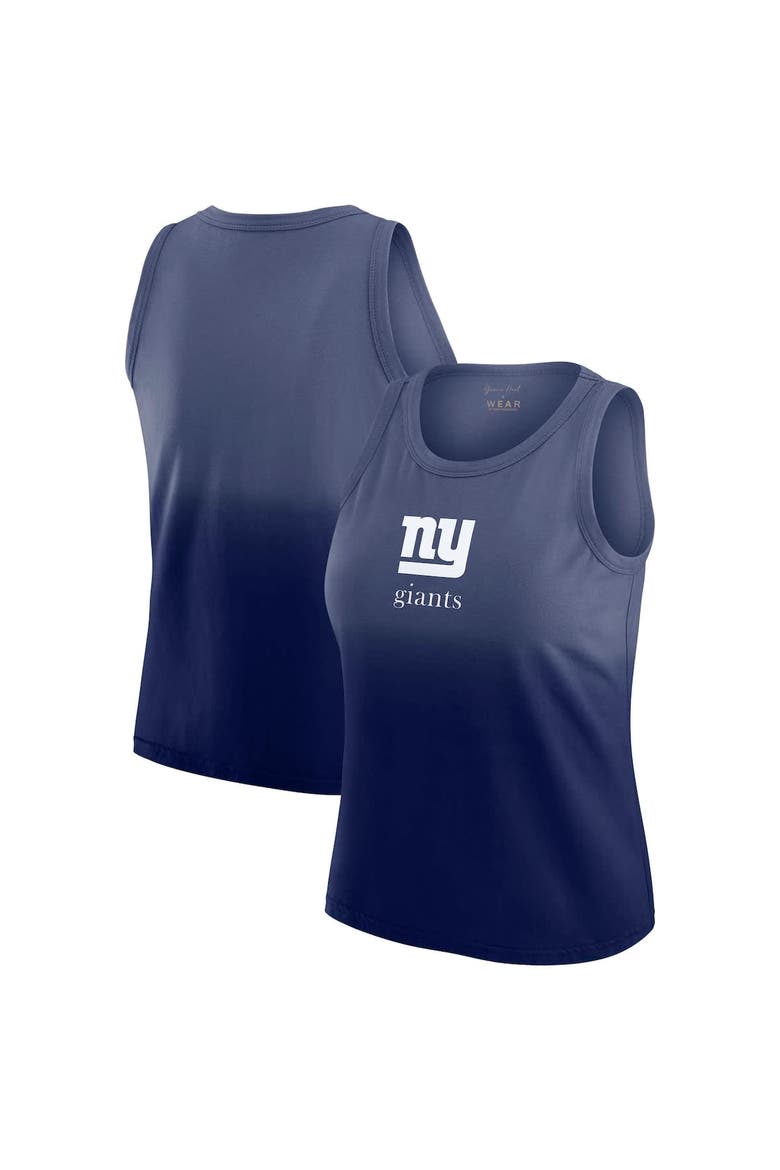 Women's WEAR by Erin Andrews x Gracie Hunt Navy New York Giants Ombre Tank Top, Alternate, color, Navy