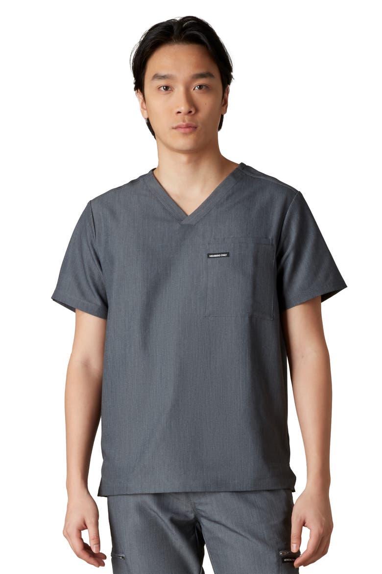 Brighton 3-Pocket Scrub Top, Main, color, Graphite