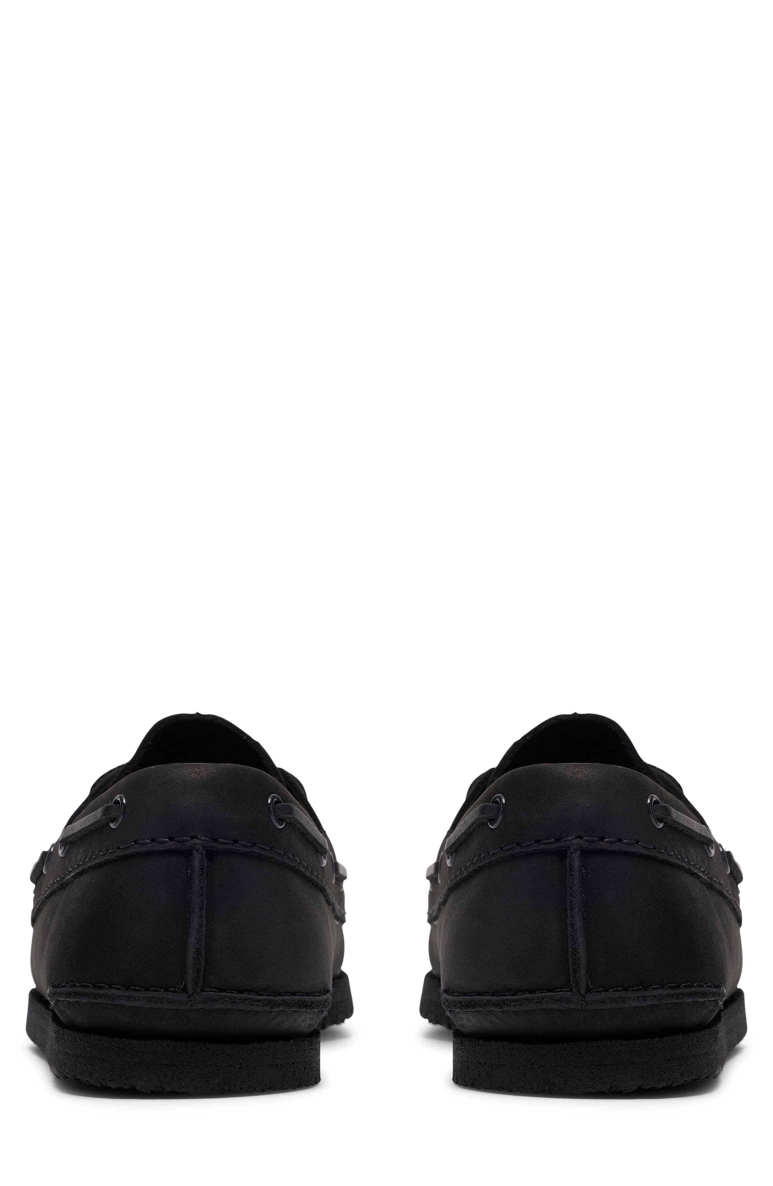 Clarks<sup>®</sup> Originals Godney Boat Shoe, Alternate, color, Black Leather