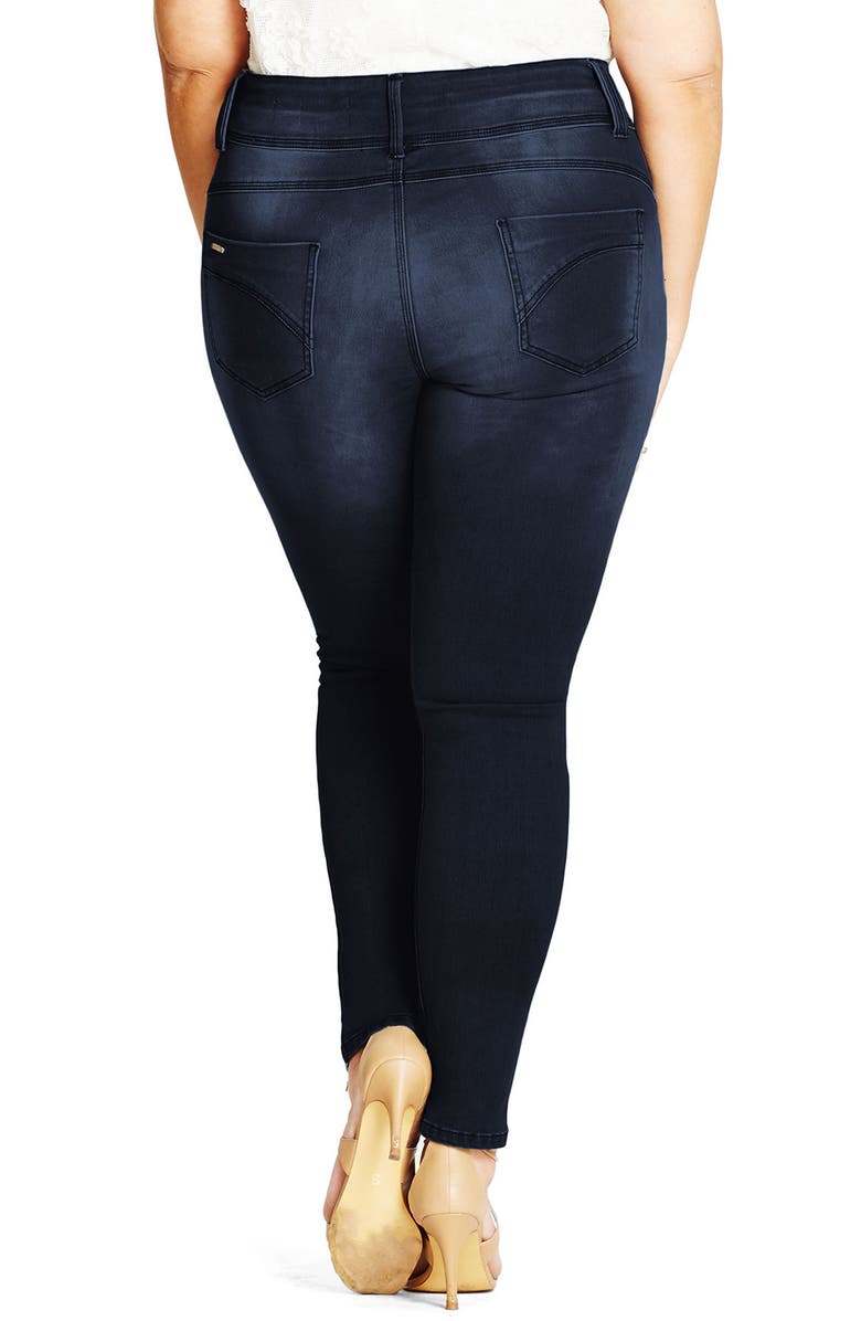 City Chic Asha Skinny Jeans, Alternate, color, 