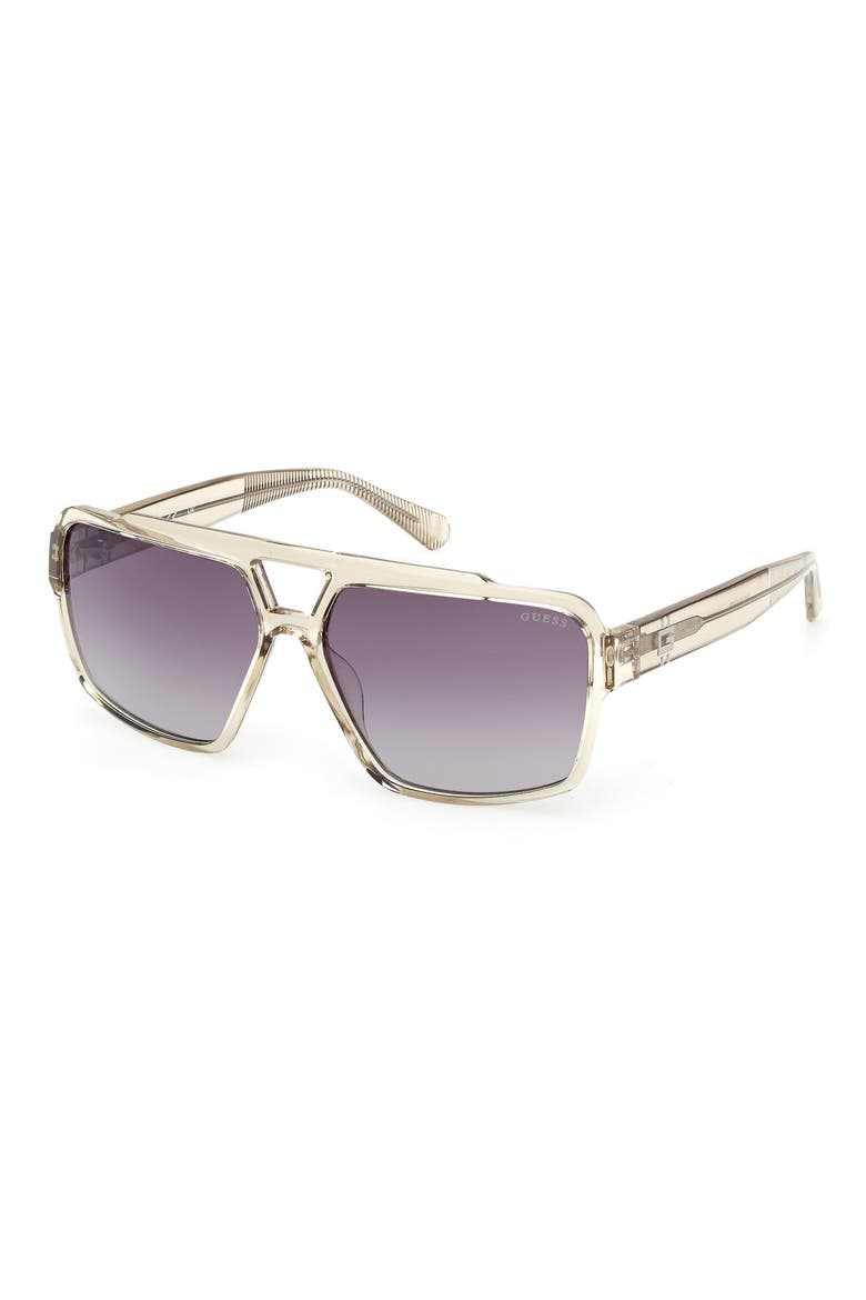 Navigator Sunglasses, Alternate, color, SHINY BEIGE / GRADIENT