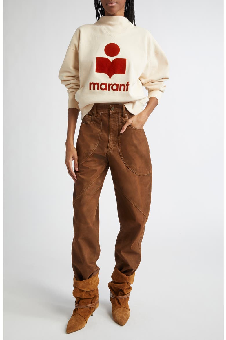 Moby Logo Sweatshirt, Alternate, color, BEIGE/ RUST