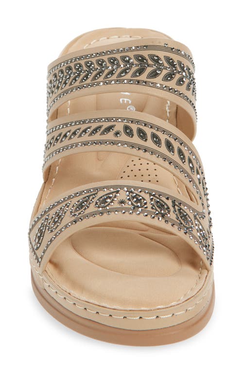 Extreme By Eddie Marc Embellished Wedge Sandal