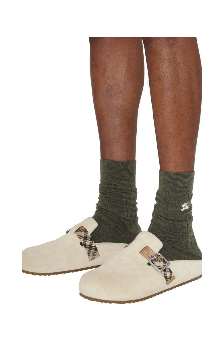 Burberry Wool Blend Socks, Alternate, color, Green