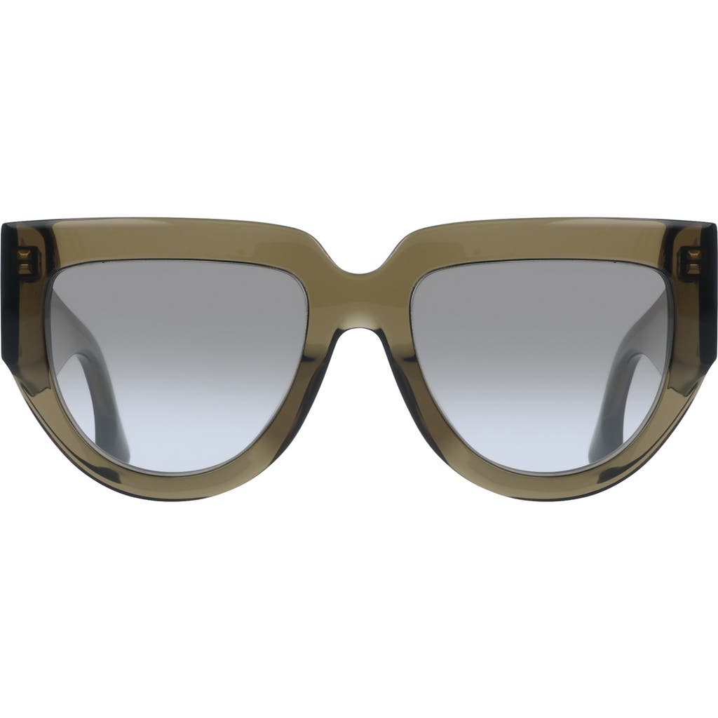 Victoria Beckham 53mm Classic Logo Tea Cup Sunglasses In Green