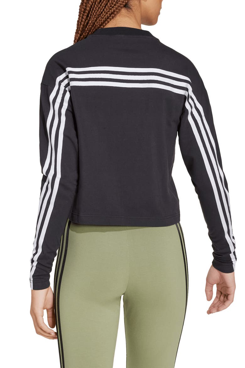 Future Icons 3-Stripes Long Sleeve T-Shirt, Alternate, color, BLACK