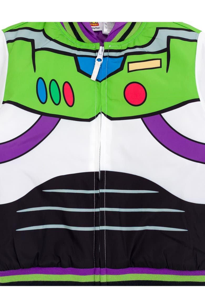 Toy Story Zip-Up Bomber Jacket, Alternate, color, Buzz Lightyear White
