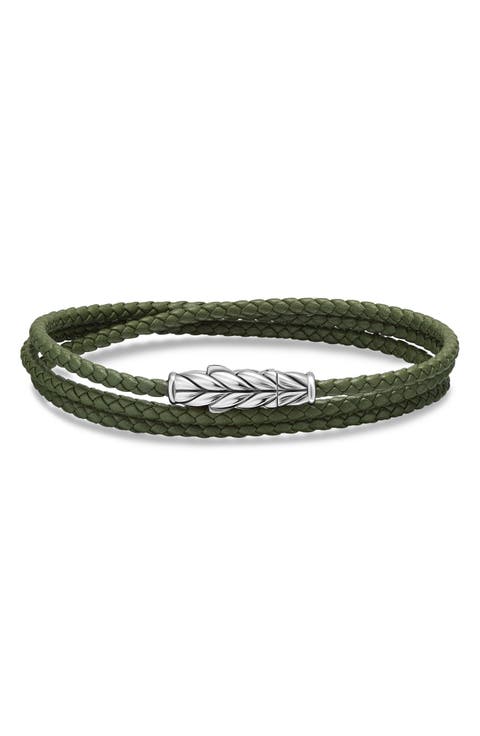 Men's Triple Wrap Chevron Bracelet
