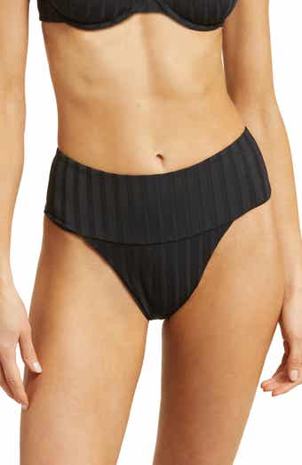 Vitamin A® Emmi High Waist Rib Bikini Bottoms