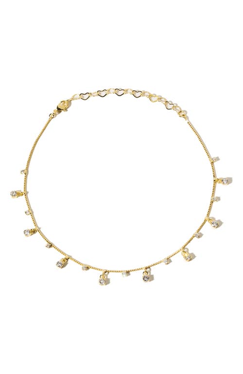 Child of Wild Miami Rhinestone Anklet in Gold 