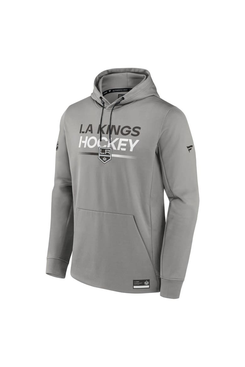 Men's Fanatics Branded  Gray Los Angeles Kings Authentic Pro Pullover Hoodie, Alternate, color, Gray
