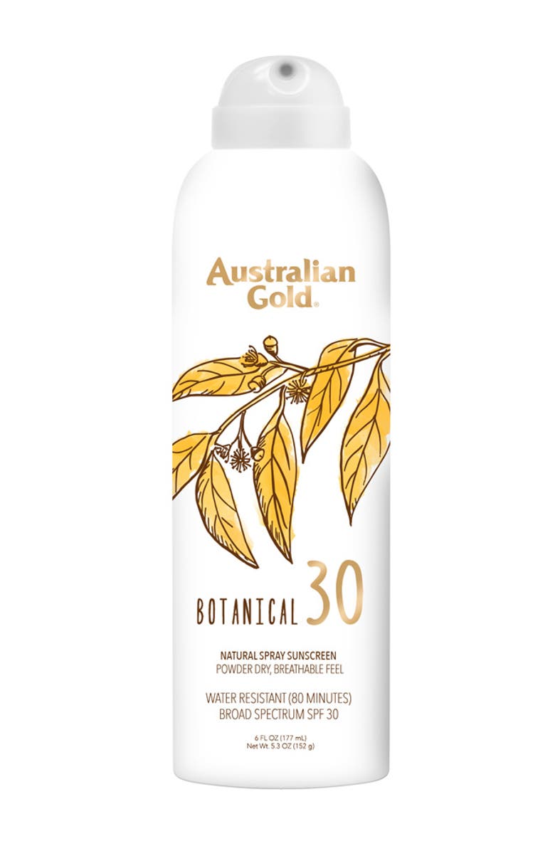 Australian Gold Botanical Sunscreen Natural Spray SPF 30 6 oz, Main, color, 