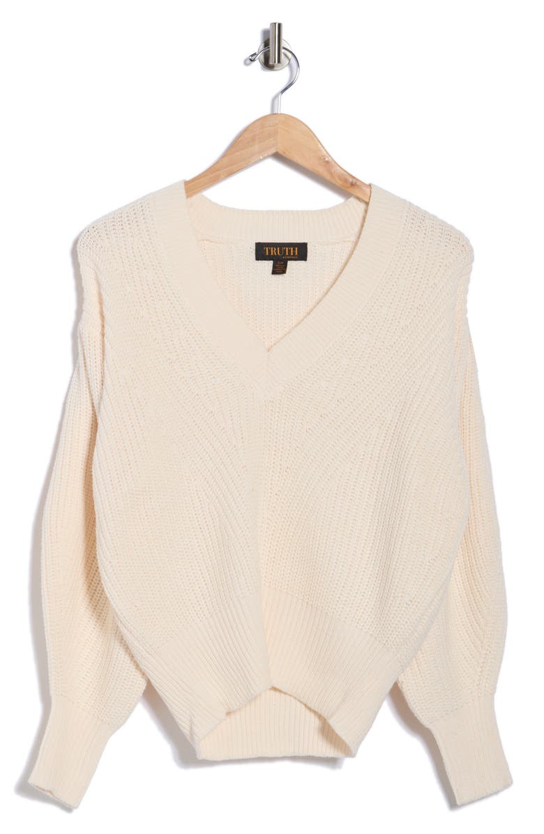 TRUTH Pointelle Stitch Sweater, Alternate, color, Natural