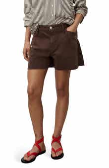 MANGO Frayed Hem Denim Shorts