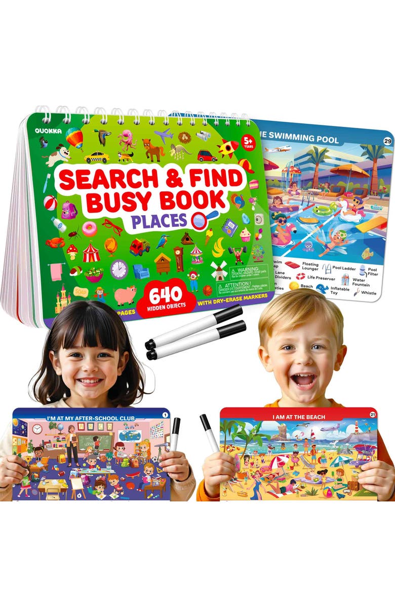 Quokka Kids Handwriting and Search & Find Activity Cards Set, Main, color, Places I Visit