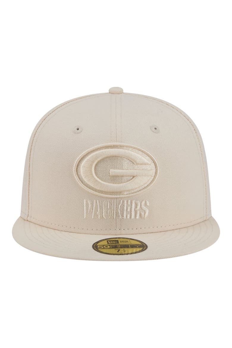 Men's New Era  Cream Green Bay Packers Color Pack 59FIFTY Fitted Hat, Alternate, color, Cream