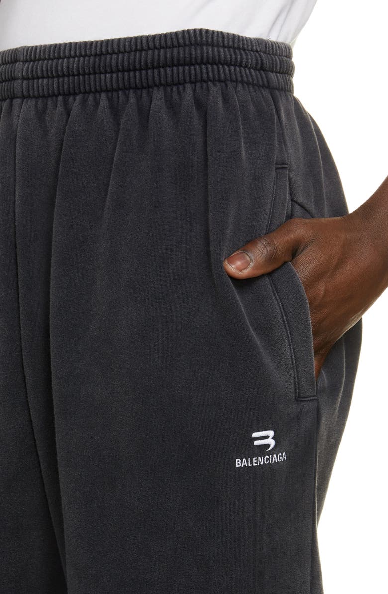 Balenciaga Sporty Logo Cotton Joggers, Alternate, color, 