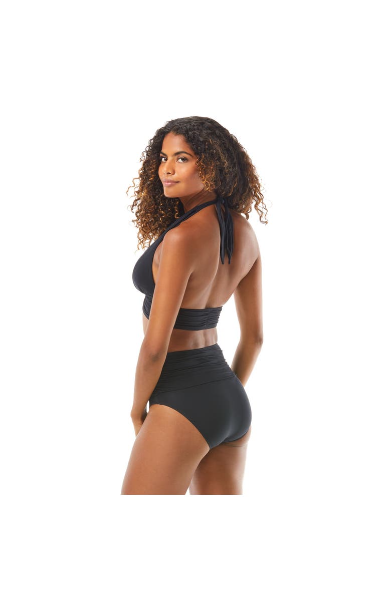 Carmen Marc Valvo Ruched Halter Bikini Top, Alternate, color, 